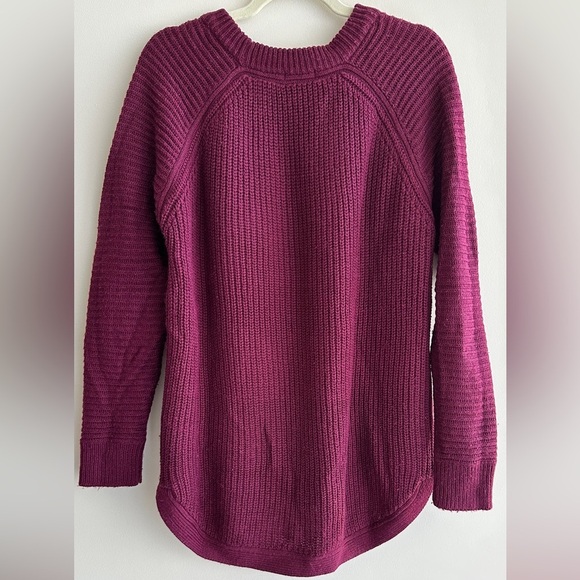RDI Berry/Purple/Maroon Oversized Knit Cozy Sweater, Leggings Sweater, Size XL - Picture 10 of 15